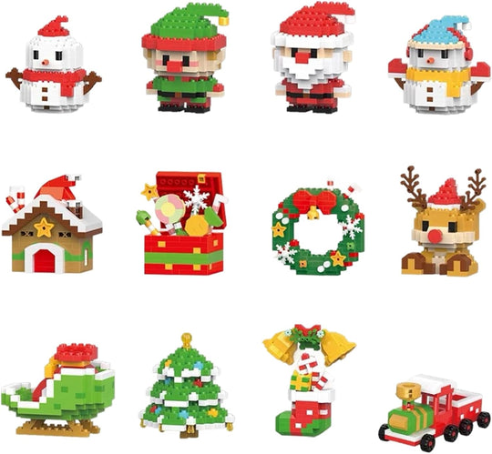 Julemandens byggeklodser - 12 unikke julefigurer